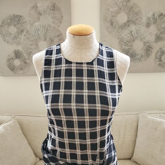 ✨ RAG & BONE ✨ Brighton Plaid Tank Wrap Skirt Dress - [XS, Black & White] - Picture 4 of 16